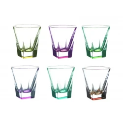 RCR Crystal Fusion Colours Tot Glasses 6cl (Box of 6)