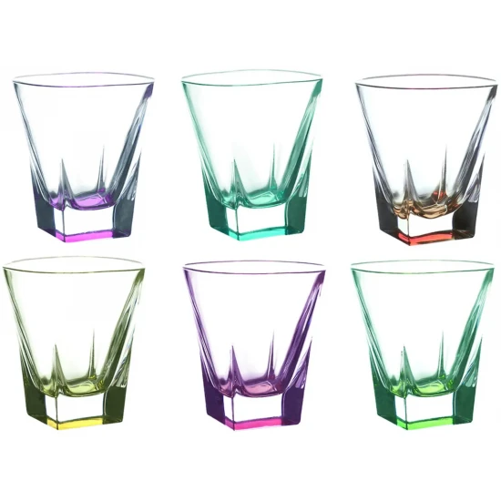RCR Crystal Fusion Colours Double Old Fashioned Tumblers 27cl (Box of 6)