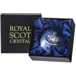 Royal Scot Crystal Queen Elizabeth II Commemorative Paperweight