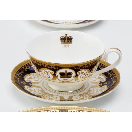 William Edwards King Charles III Coronation Teacup and Saucer