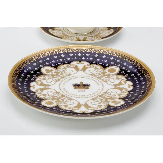 William Edwards King Charles III Coronation Plate 21cm